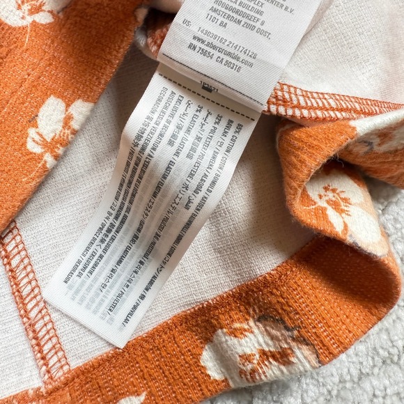 Abercrombie & Fitch Floral Mini Skirt Women's XS Orange Boho Mod Cottagecore 60s - Picture 8 of 10